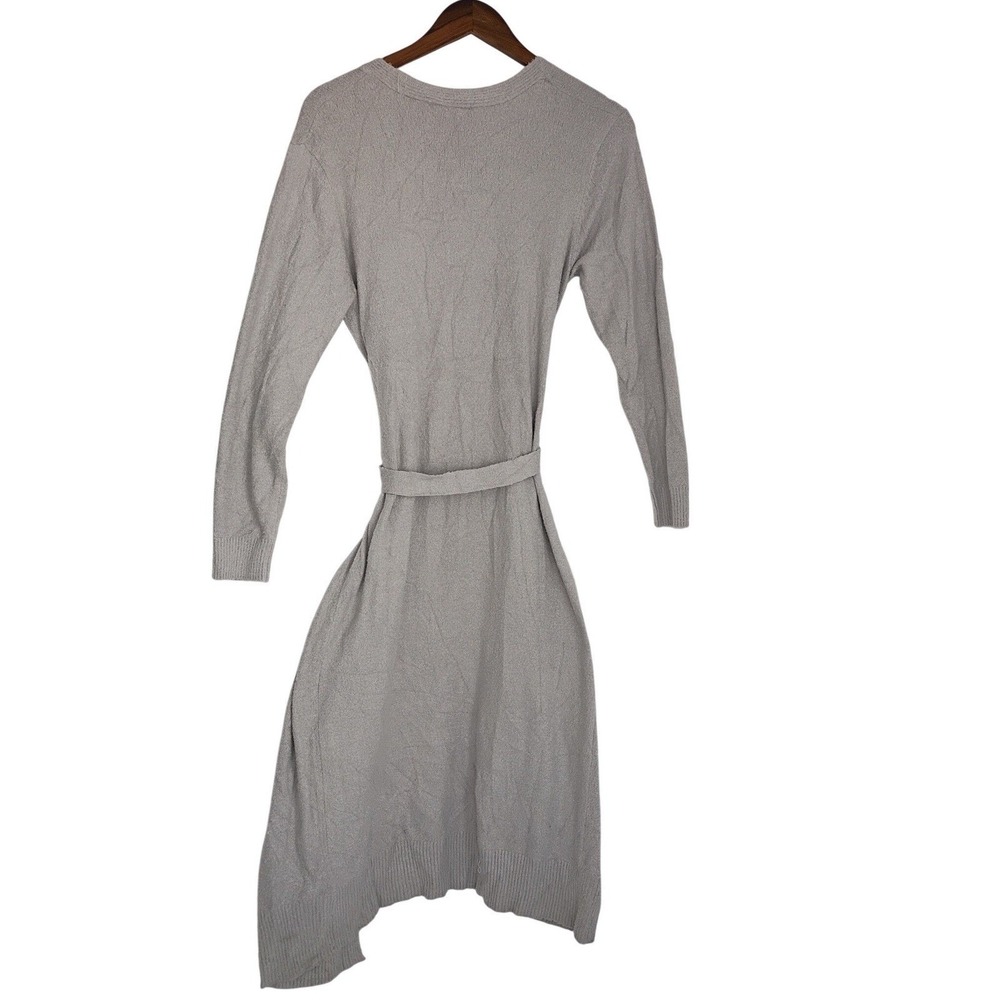 Rachel Zoe Oversized Elegant Long Cardigan Knit Belted Pockets Beige Size L - Picture 3 of 6